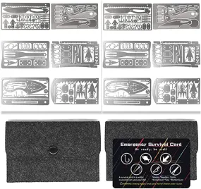 12-Piece Survival Multitool Card Set – Compact EDC for Camping & Hiking