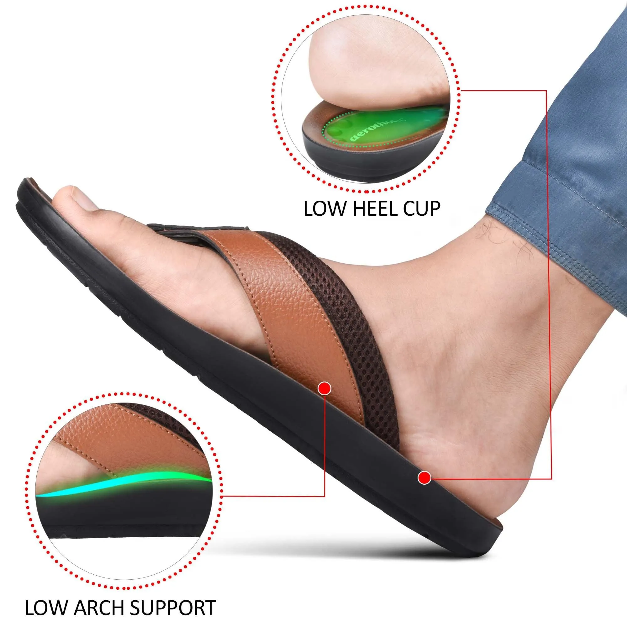 AEROTHOTIC Stork Men's Comfortable Stylish Sandals - Original Thailand Imported - M0705