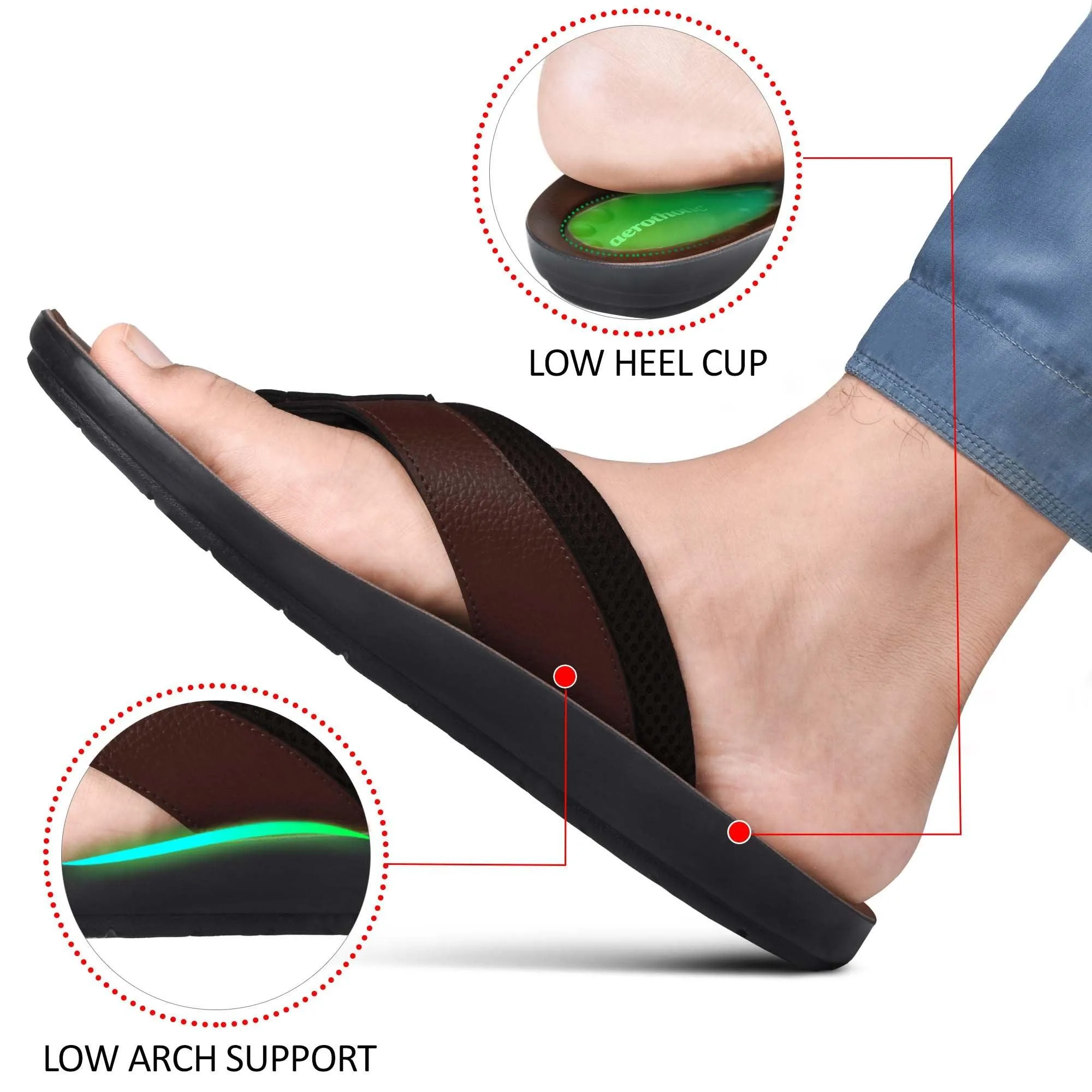 AEROTHOTIC Stork Men's Comfortable Stylish Sandals - Original Thailand Imported - M0705