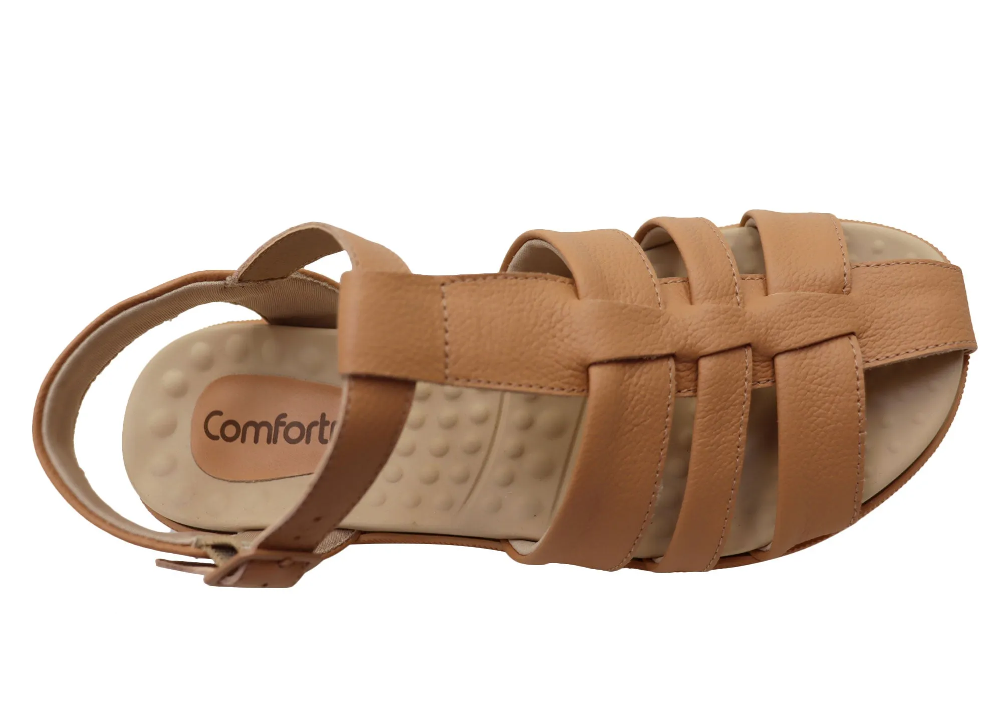 Comfortflex Kelly Womens Comfortable Leather Sandals Made In Brazil
