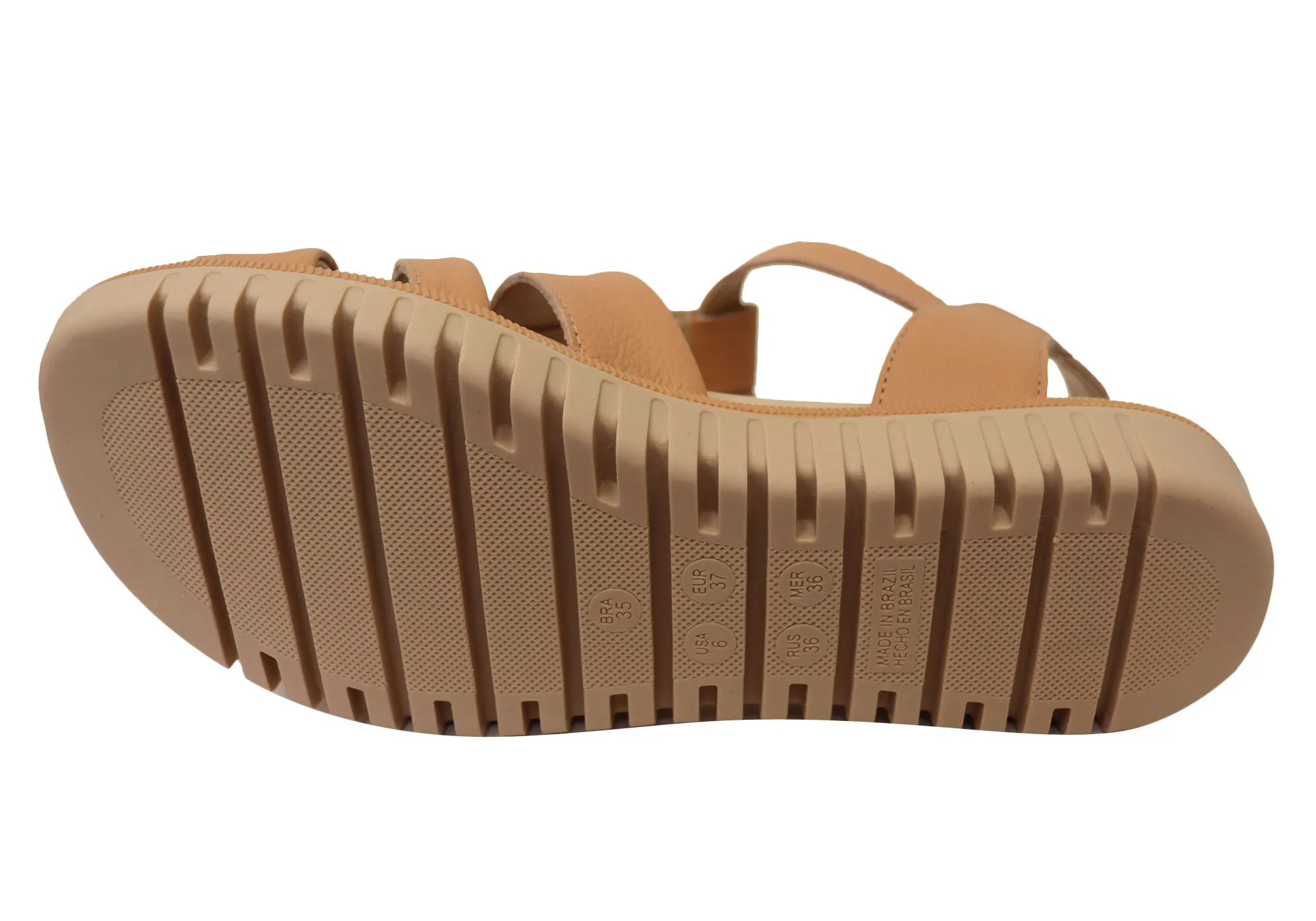 Comfortflex Kelly Womens Comfortable Leather Sandals Made In Brazil