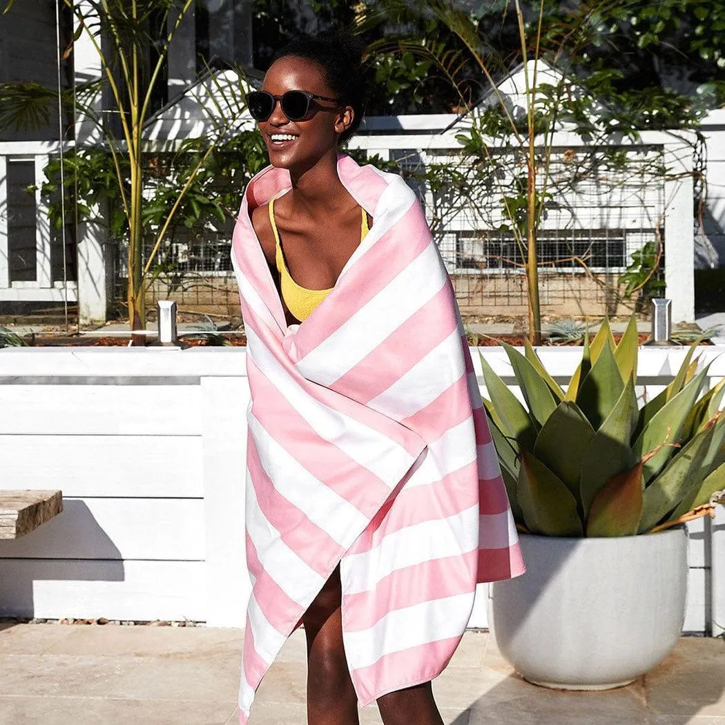 Dock & Bay Beach Towel Cabana Collection XL | Quick Dry | Malibu Pink