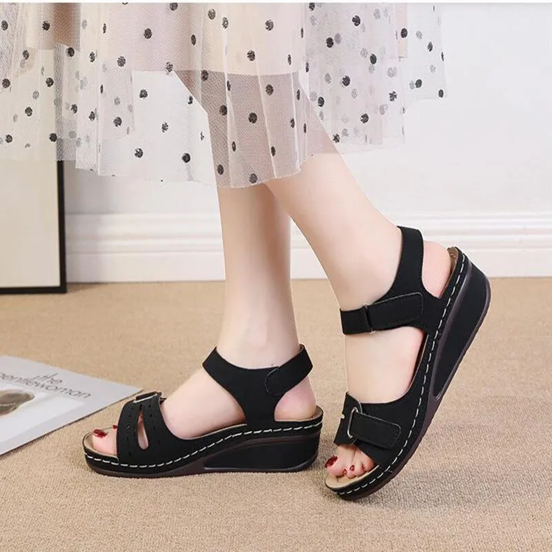 Ladies Comfortable Flat Open Toe Beach Shoes