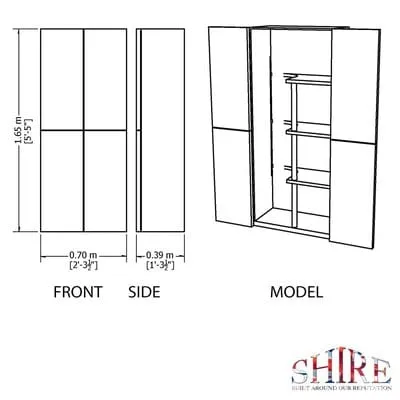 Large Plastic Storage Cupboard w/ Shelving