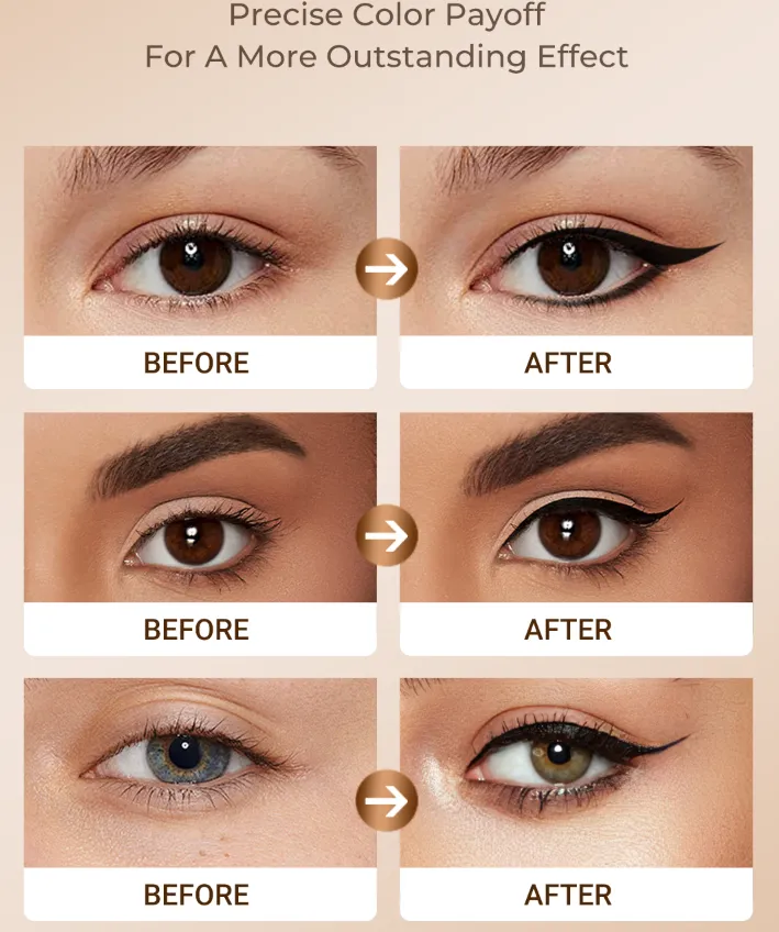 Quick Dry Waterproof and Sweat Proof Eyeliner Buy 2 Get 1 Free3 Pcs