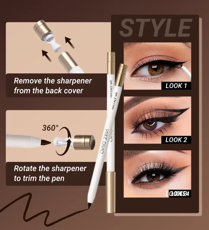 Quick Dry Waterproof and Sweat Proof Eyeliner Buy 2 Get 1 Free3 Pcs