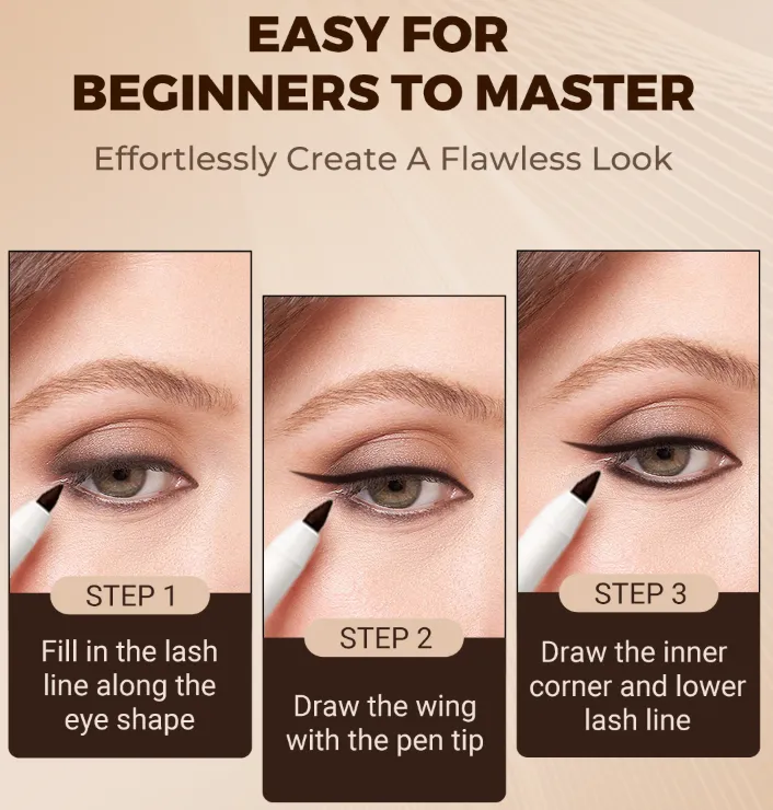 Quick Dry Waterproof and Sweat Proof Eyeliner Buy 2 Get 1 Free3 Pcs