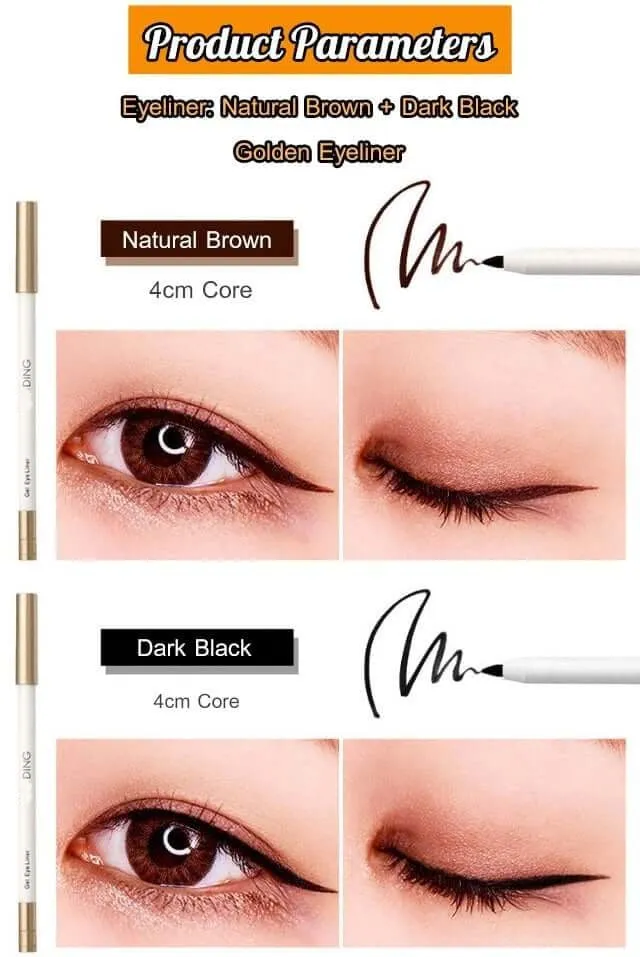Quick Dry Waterproof and Sweat Proof Eyeliner Buy 2 Get 1 Free3 Pcs