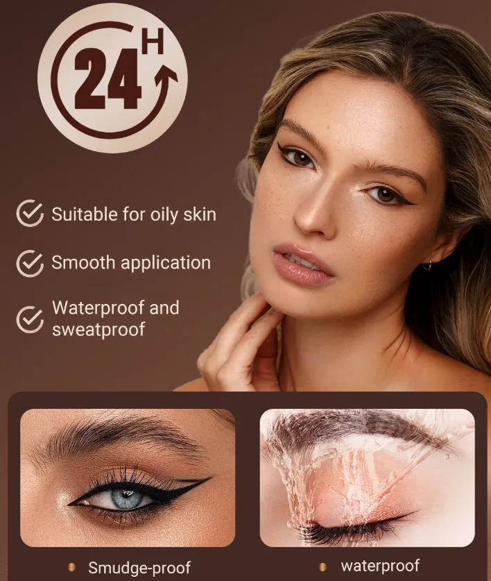Quick Dry Waterproof and Sweat Proof Eyeliner Buy 2 Get 1 Free3 Pcs
