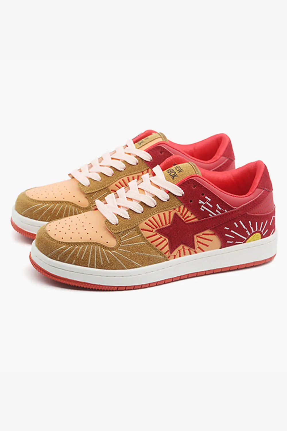 Retro Star Rising Sun Skate Shoes Sneakers