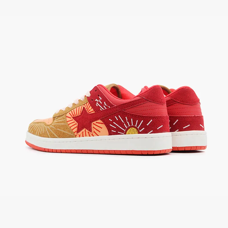 Retro Star Rising Sun Skate Shoes Sneakers