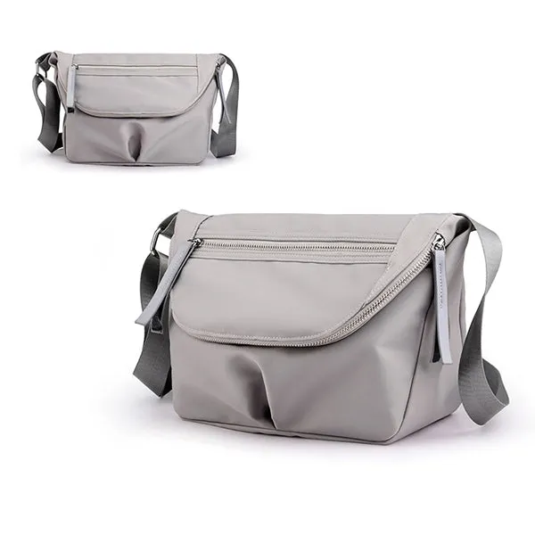 Solid Color Waterproof Casual Crossbody Bag