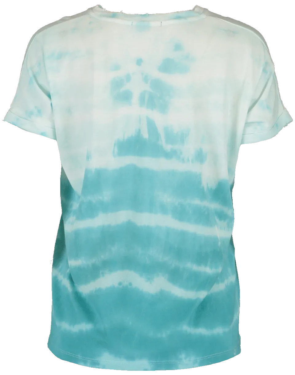 Tie Dye Balmain Logo T-Shirt
