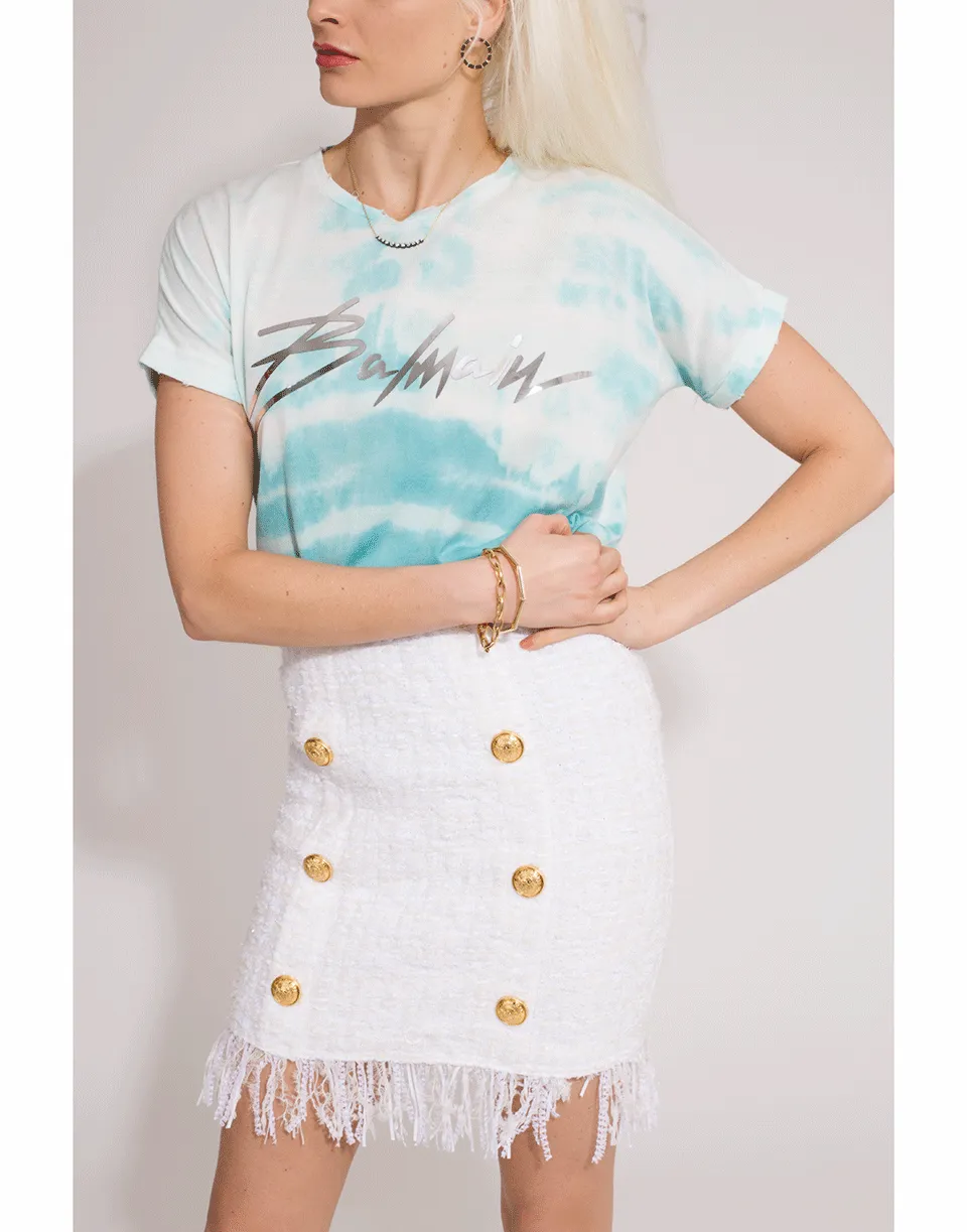 Tie Dye Balmain Logo T-Shirt