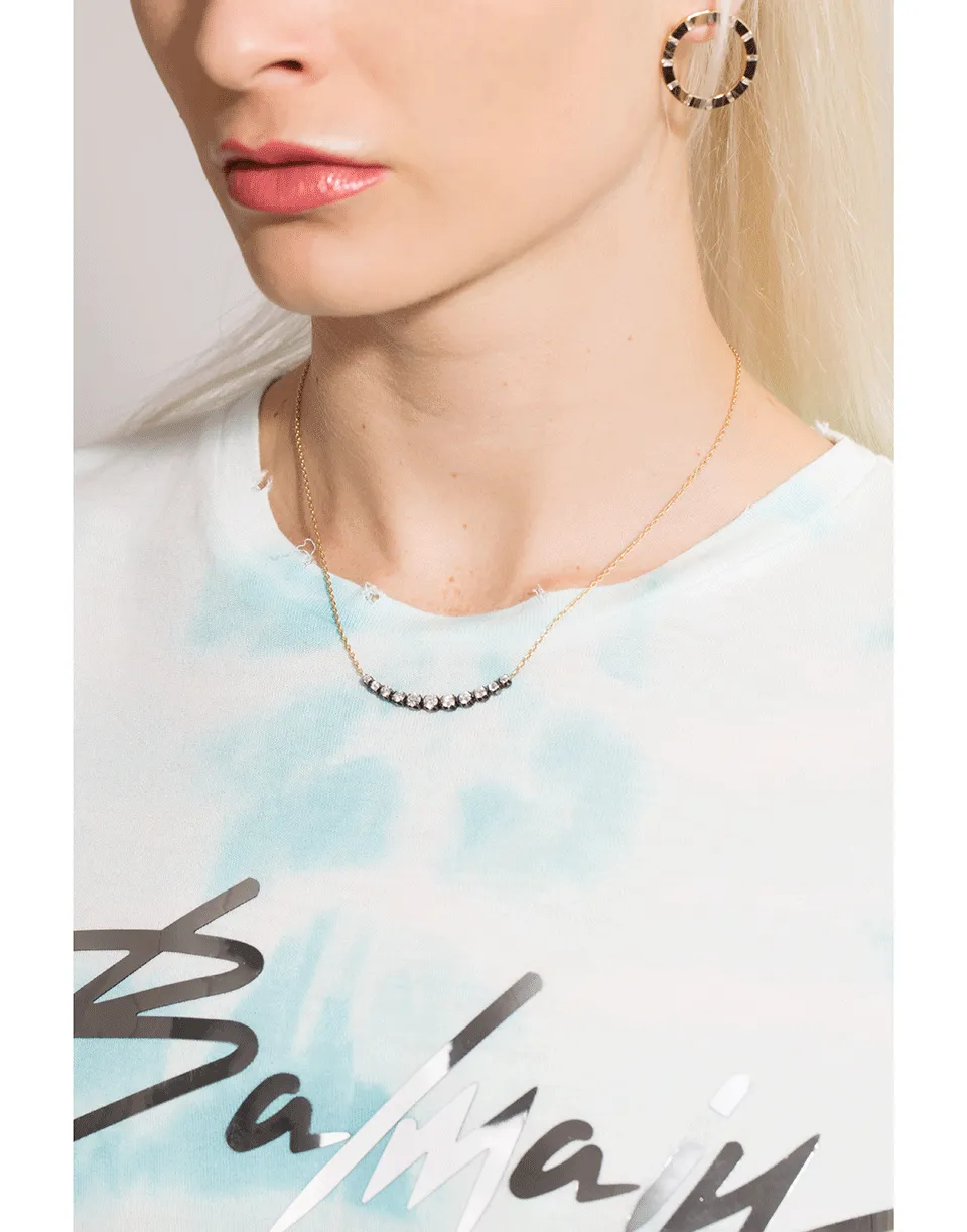 Tie Dye Balmain Logo T-Shirt