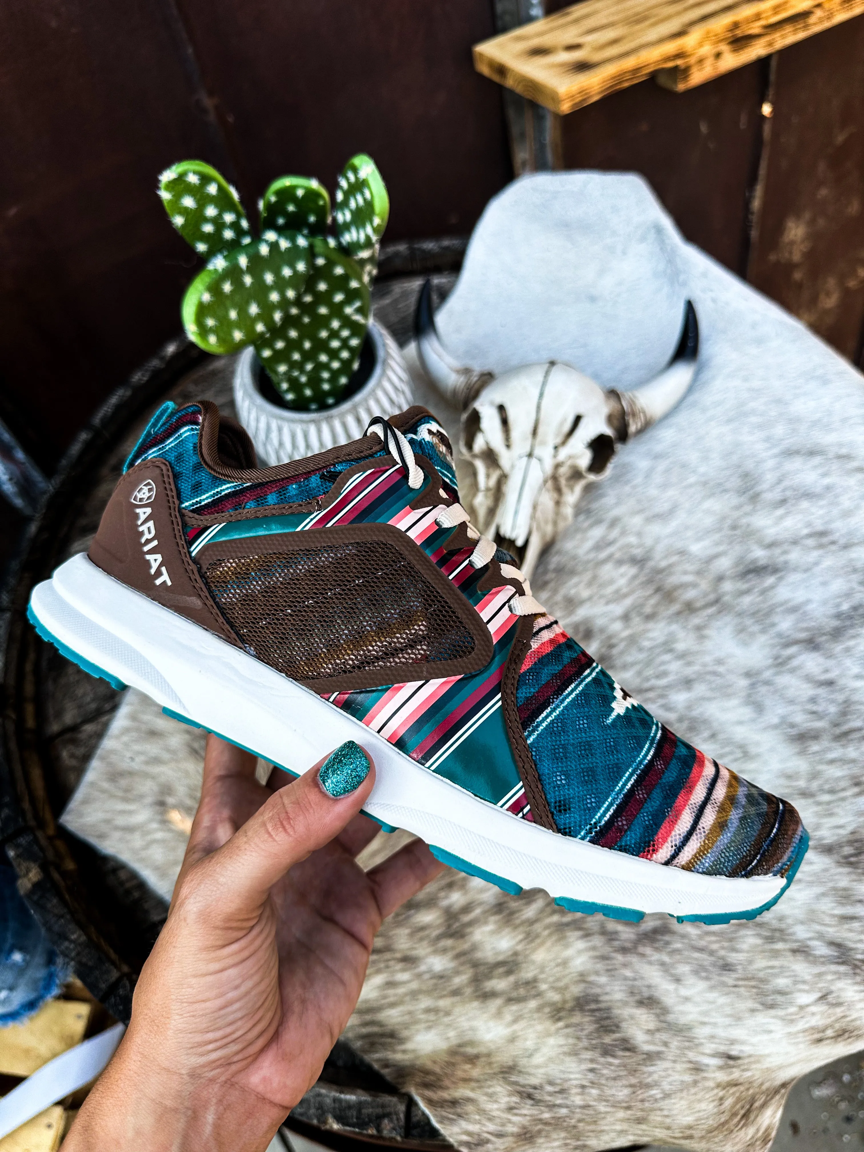 Turquoise Serape Fuse Ariat Sneaker