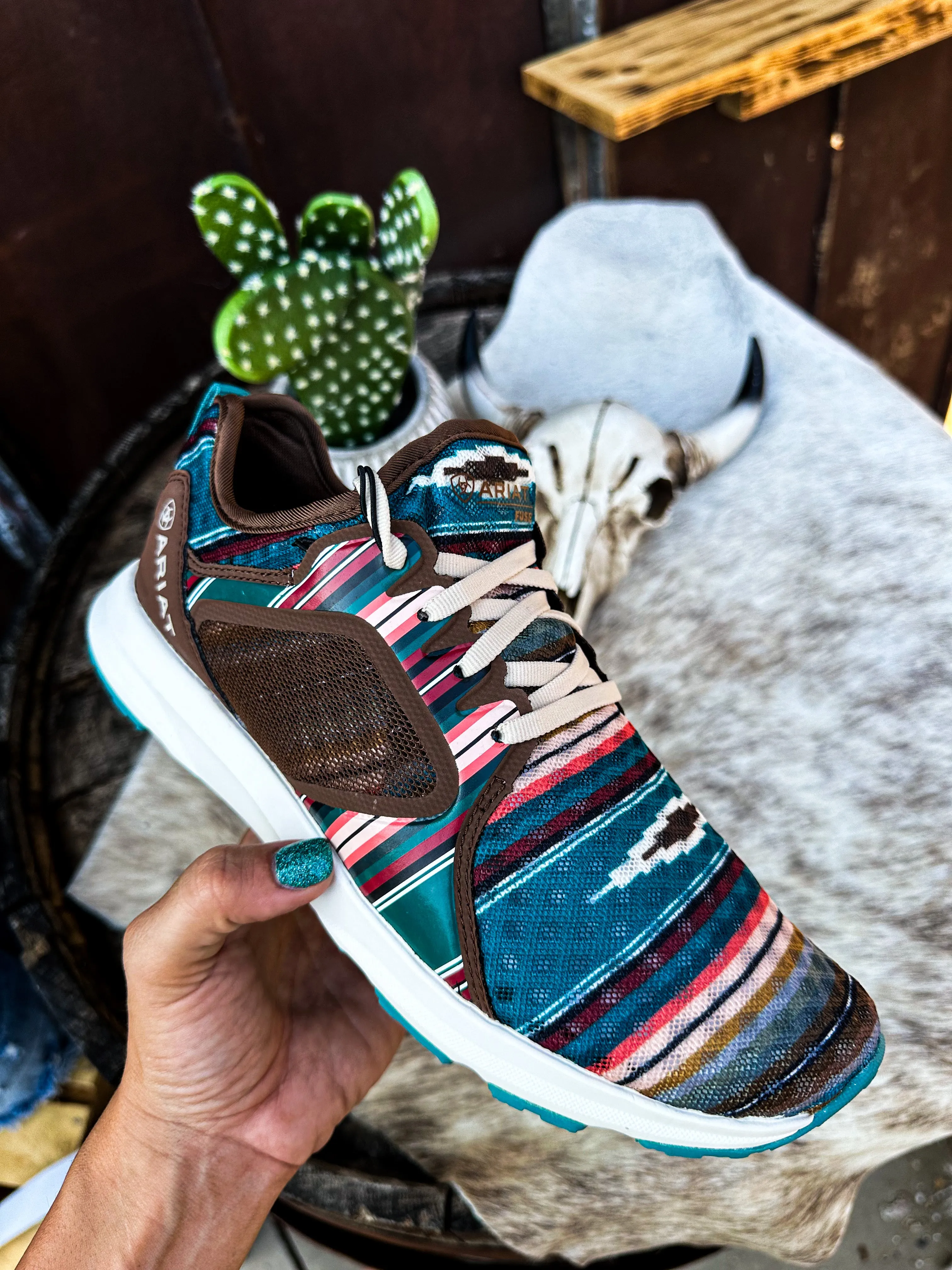 Turquoise Serape Fuse Ariat Sneaker