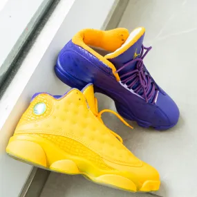 Yolk Yellow Purple Custom Air Jordan 13